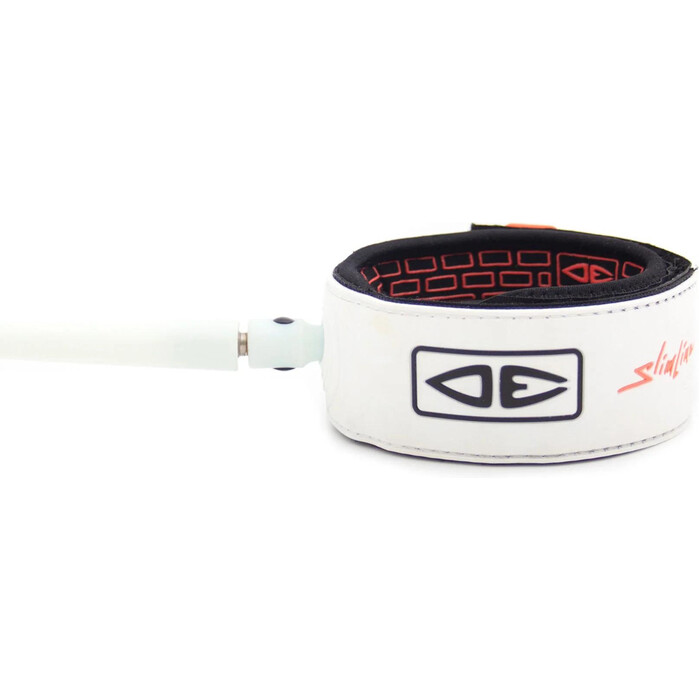 2024 Ocean And Earth Premium One-XT 6FT Slimline Lightweight Comp Surf Leash OESLSC60XT - White